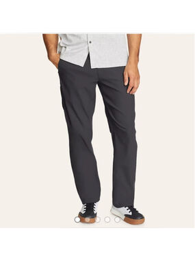 Eddie Bauer Relaxed Straight Chino Men's Gray Pants Size 38